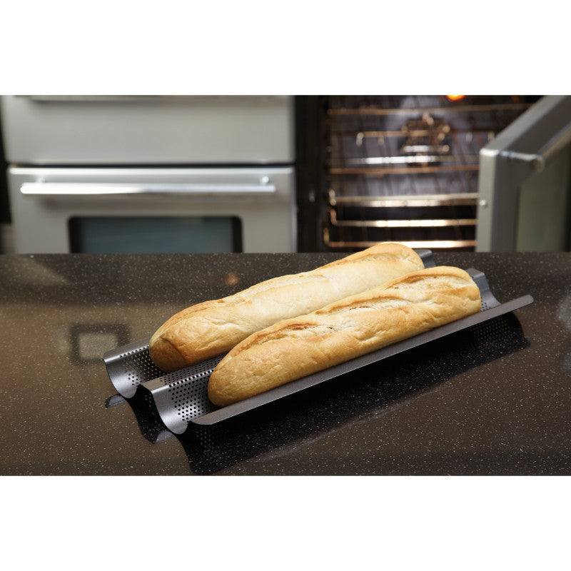 Masterclass Crusty Bake Non-Stick Baguette Tray - 39cm - Potters Cookshop