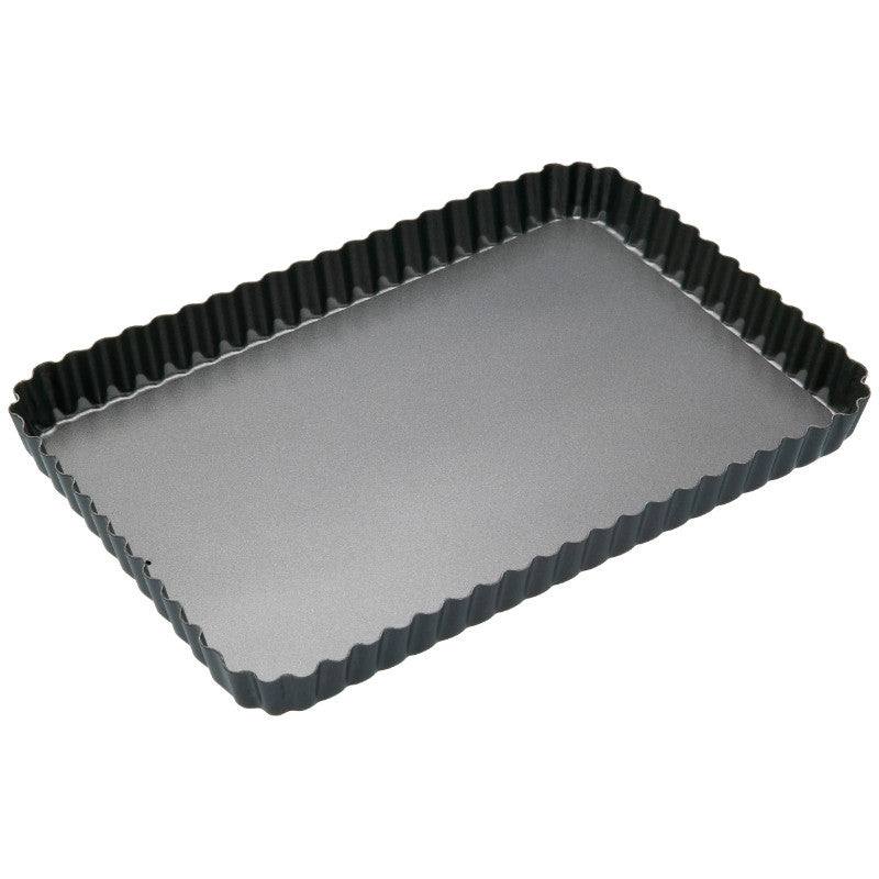 Masterclass Non-Stick Rectangle Fluted Quiche Tin - 31cm - Potters Cookshop