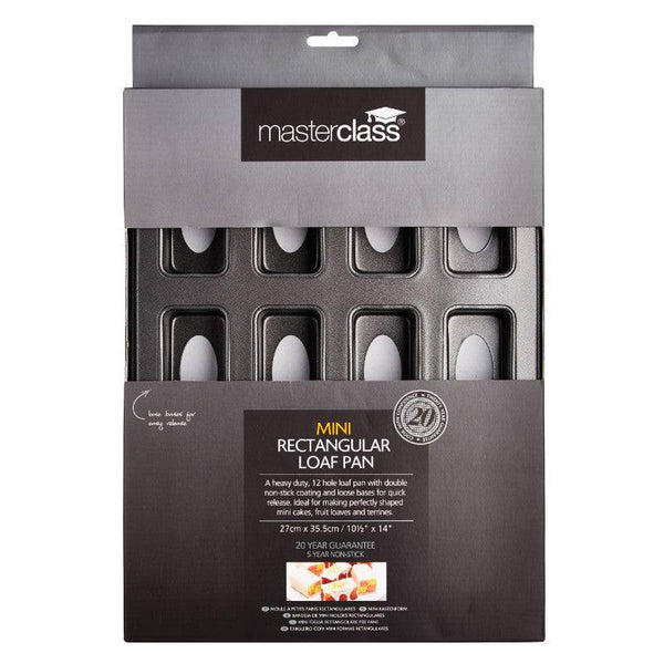 Masterclass Non-Stick Mini Loaf Tin - 12 Hole - Potters Cookshop