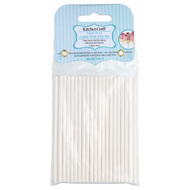 Sweetly Does It Pack of 50 Cake Pop Sticks - 10cm