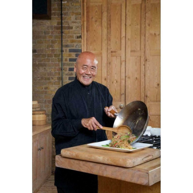 Ken Hom Classic Carbon Steel Wok - 32cm - Potters Cookshop