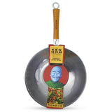 Ken Hom Classic Carbon Steel Wok - 32cm - Potters Cookshop