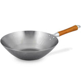 Ken Hom Classic Carbon Steel Wok - 32cm - Potters Cookshop
