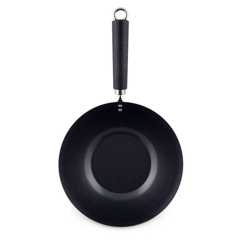 Ken Hom Excellence Non-Stick Carbon Steel Wok - 27cm - Potters Cookshop