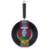 Ken Hom Excellence Non-Stick Carbon Steel Wok - 27cm - Potters Cookshop