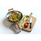 Ken Hom Excellence Non-Stick Carbon Steel Wok - 32cm - Potters Cookshop
