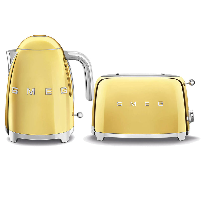 Smeg 50's Style Retro TSF01 2 Slice Toaster - Gold