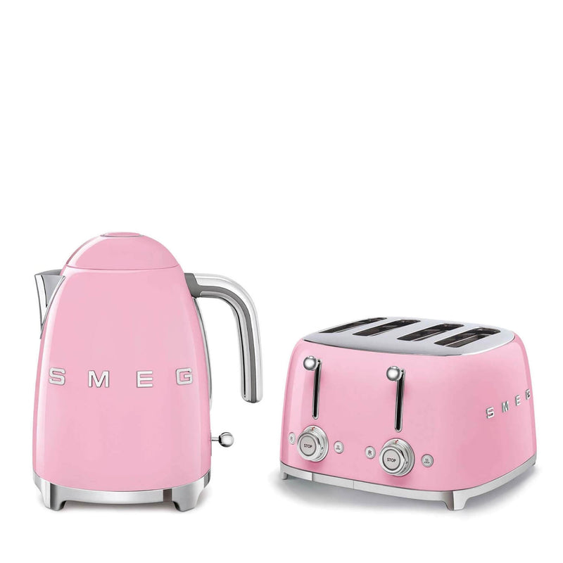 Buy Smeg  Jug Kettle & 4 Slice Toaster Set - Pink – Potters Cookshop