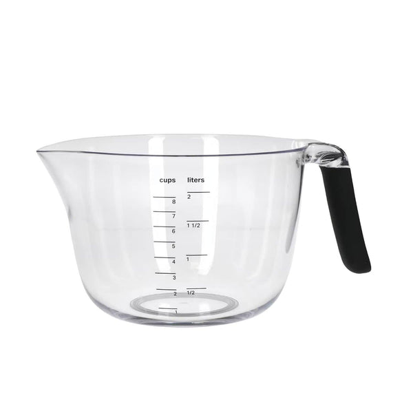 KitchenAid Clear Plastic Batter Bowl With Black Handle - Potters Cookshop