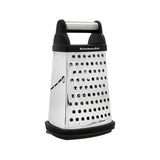 KitchenAid Stainless Steel Box Grater - Black Trim - Potters Cookshop