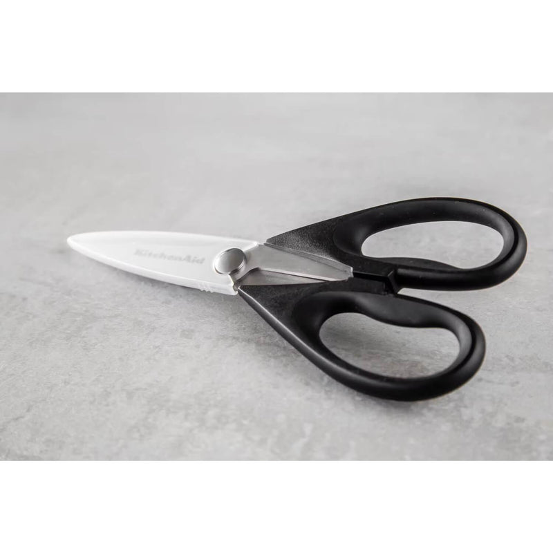 KitchenAid Multi-Purpose Stainless Steel Kitchen Scissors - Black - Potters Cookshop