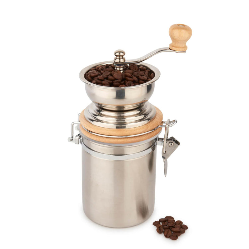 La Cafetière Stainless Steel Manual Coffee Grinder - Silver - Potters Cookshop