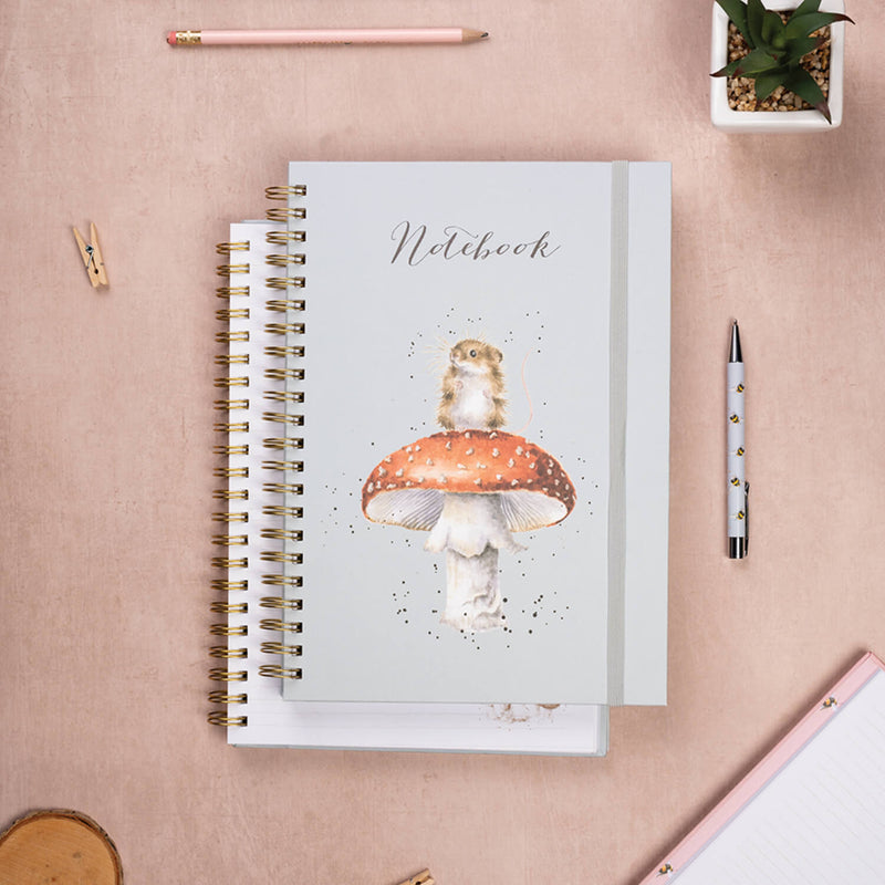 Wrendale Designs by Hannah Dale A4 Spiral Notebook - He's A Fun-Gi Mouse