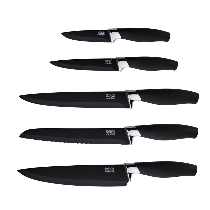Taylors Eye Witness Brooklyn 4 Piece Steak Knife Set in Black and Copper Taylors Eye Witness Brooklyn 4 Piece Steak Knife Set in Black and Copper