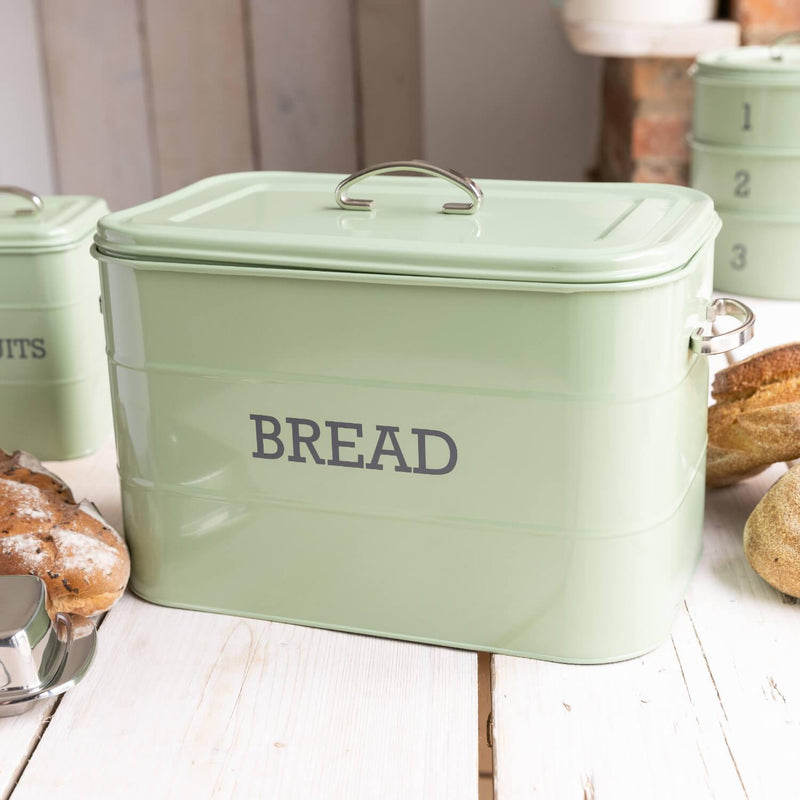Living Nostalgia Bread Bin - Sage Green - Potters Cookshop