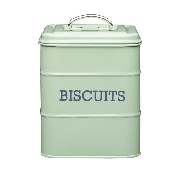 Living Nostalgia Biscuit Tin - Sage Green - Potters Cookshop