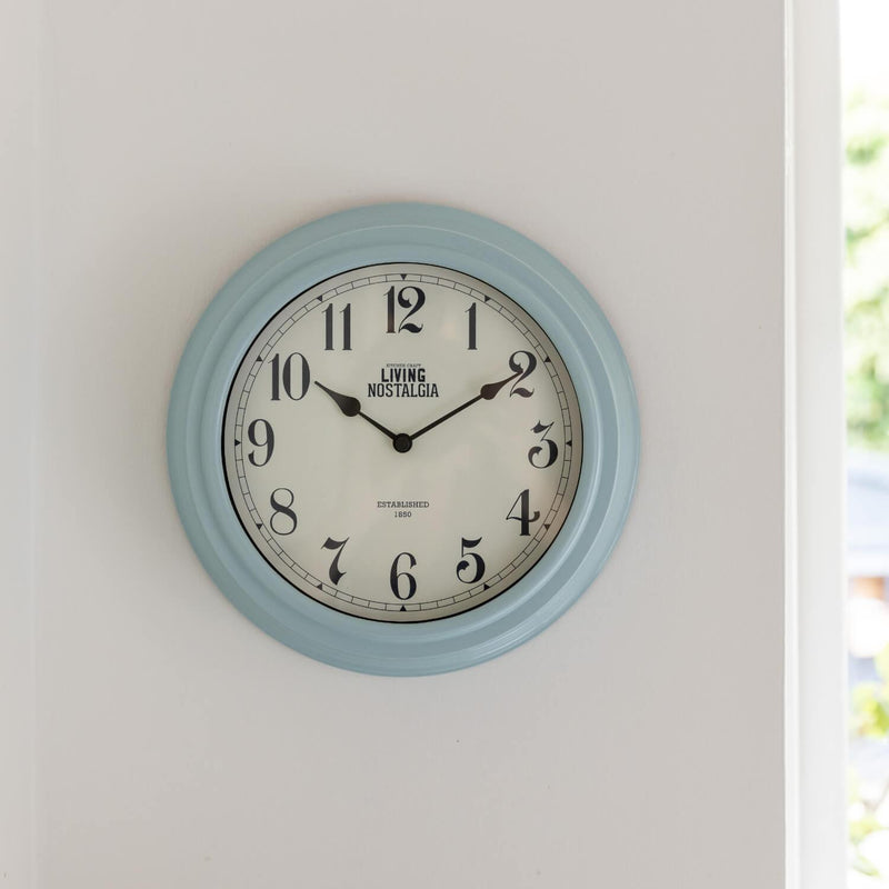 Living Nostalgia Wall Clock - Blue - Potters Cookshop