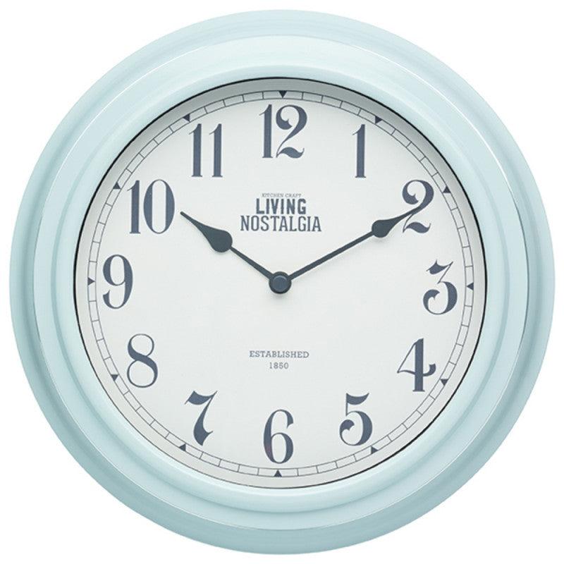 Living Nostalgia Wall Clock - Blue - Potters Cookshop