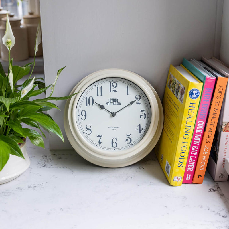 Living Nostalgia Wall Clock - Cream - Potters Cookshop