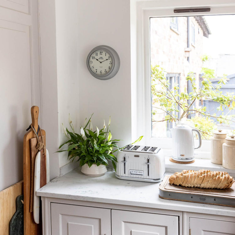 Living Nostalgia Wall Clock - Grey - Potters Cookshop