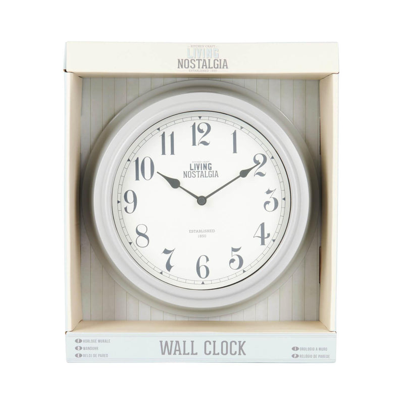 Living Nostalgia Wall Clock - Grey - Potters Cookshop