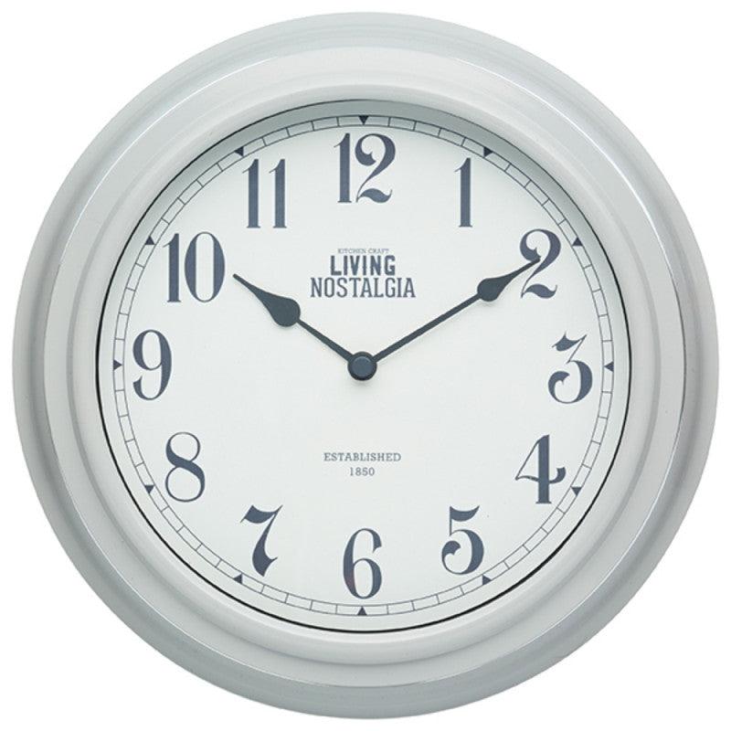Living Nostalgia Wall Clock - Grey - Potters Cookshop
