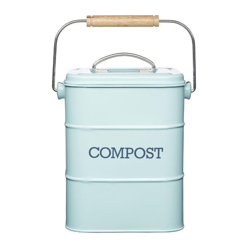 Living Nostalgia 3 Litre Compost Bin - Blue - Potters Cookshop