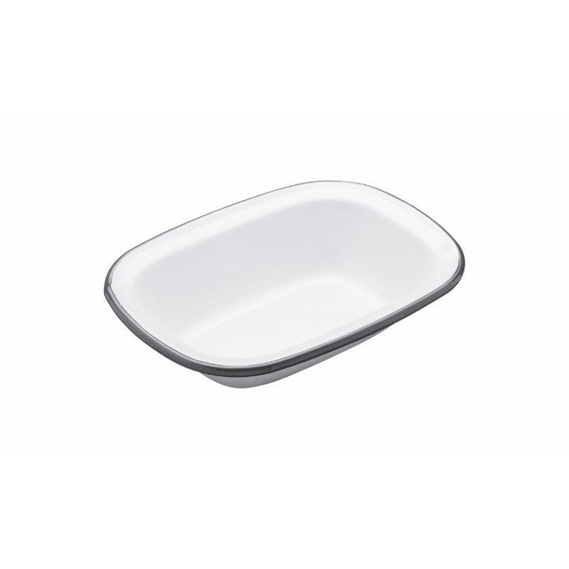 Living Nostalgia Oblong Enamel Pie Dish - 18cm - Potters Cookshop