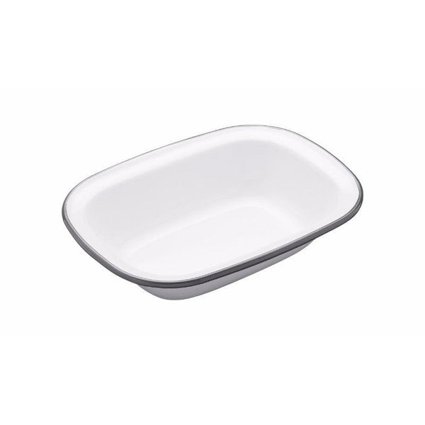 Living Nostalgia Oblong Enamel Pie Dish - 20cm - Potters Cookshop