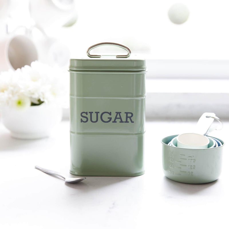 Living Nostalgia Sugar Tin - Sage Green - Potters Cookshop