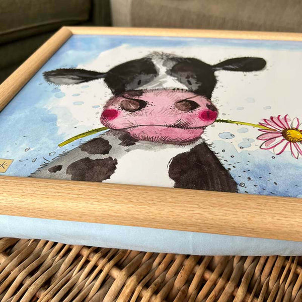 Alex Clark Lap Tray - Cow & Daisy
