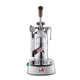 La Pavoni Professional Lusso Manual Espresso Coffee Machine - Brown Handle - Potters Cookshop