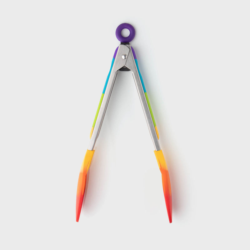 Taylor's Eye Witness Stainless Steel Silicone Tongs - Rainbow
