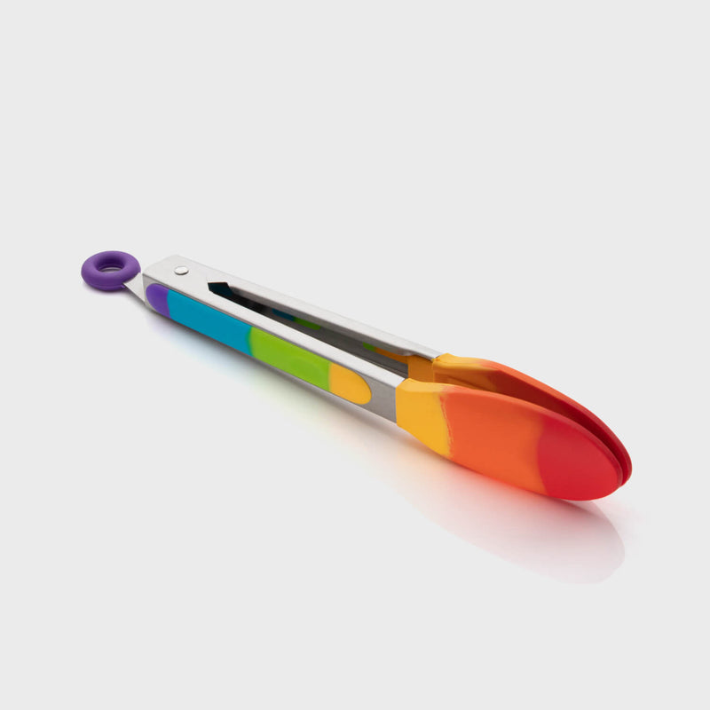 Taylor's Eye Witness Stainless Steel Silicone Tongs - Rainbow