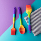 Taylor's Eye Witness Mini Silicone 3-Piece Utensil Set - Rainbow