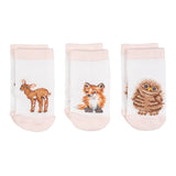 Wrendale Designs Little Wren Little Forest Woodland Animal Bamboo Baby Socks - 0-6 Months