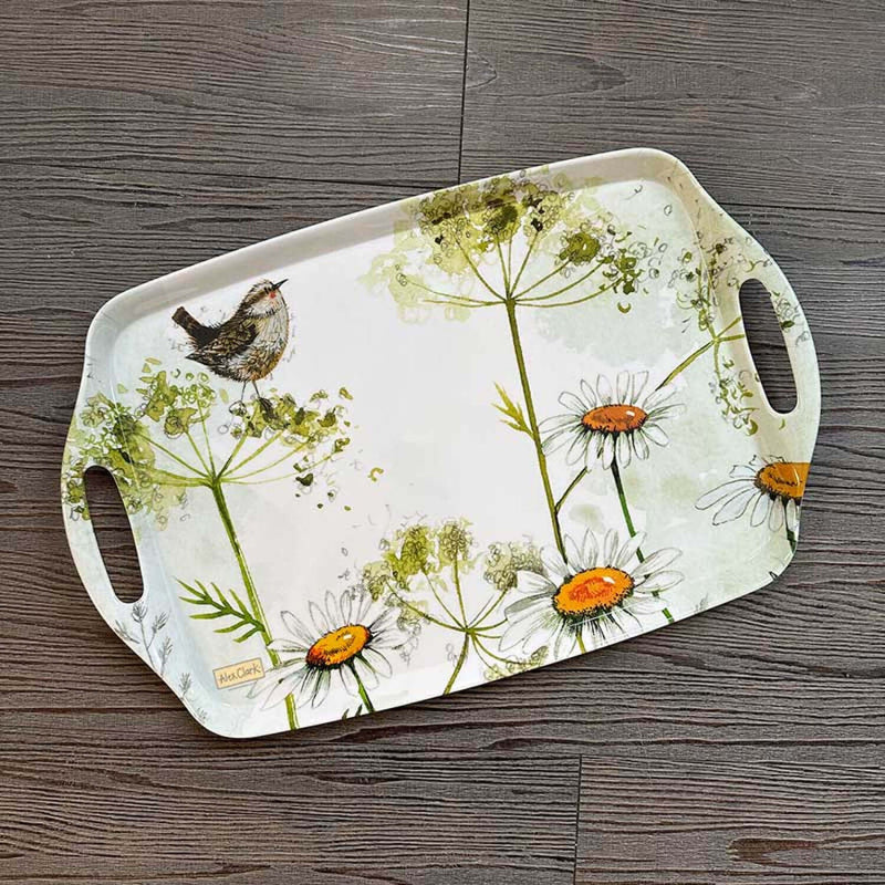 Alex Clark Melamine Large Tray - Wren & Cow Parsley