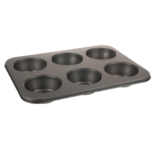 Luxe Bakeware Non-Stick Jumbo Muffin Pan - 6 Cup - Potters Cookshop