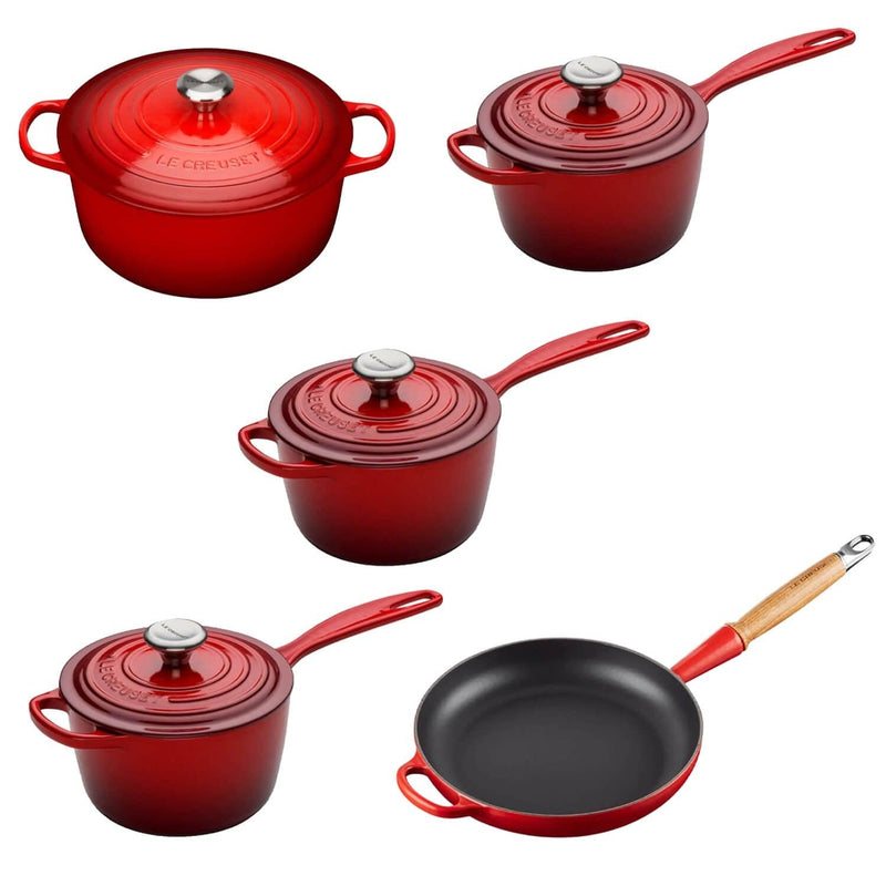 Le Creuset 16 Piece Cookware Set (Cerise)