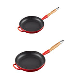Le Creuset Signature Cast Iron 2 Piece Frying Pan Set - Cerise - Potters Cookshop