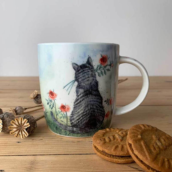 Alex Clark Mug - Cats & Roses - Potters Cookshop