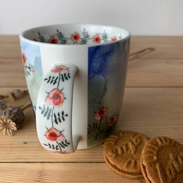 Alex Clark Mug - Cats & Roses - Potters Cookshop