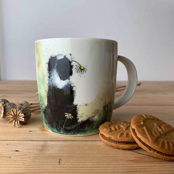 Alex Clark Mug - Collie & Flowers - Potters Cookshop