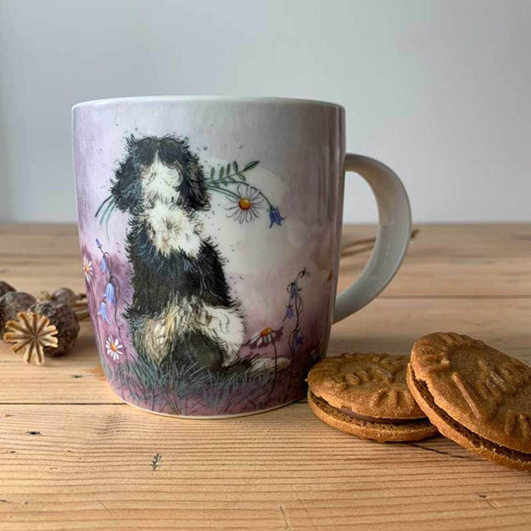 Alex Clark Mug - Spaniel & Flowers - Potters Cookshop