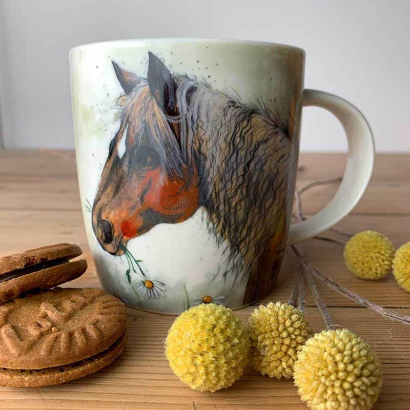 Alex Clark Mug - Horse & Flowers - Potters Cookshop