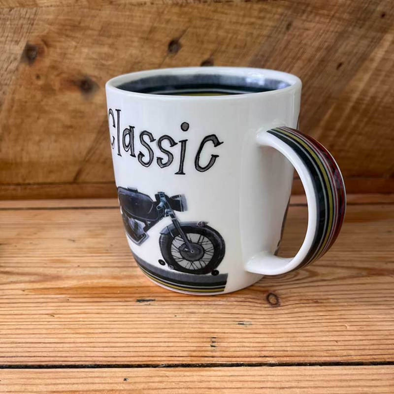 Alex Clark 400ml Mug - Old Classic Motorbike