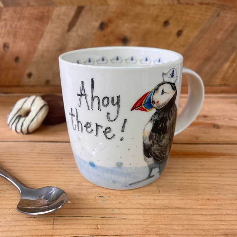 Alex Clark 400ml Mug - Ahoy There - Puffin