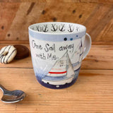 Alex Clark 400ml Mug - Sailing Boats