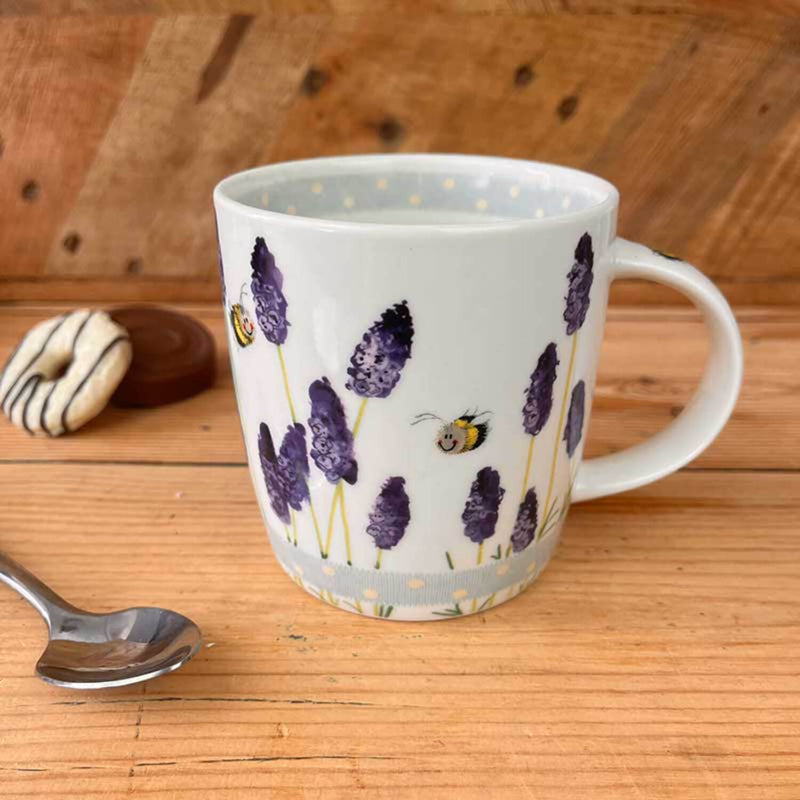 Alex Clark 400ml Mug - Lavender Bees