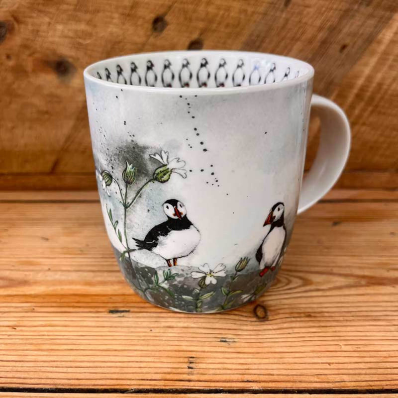 Alex Clark 400ml Mug - Puffins & Sea Campion